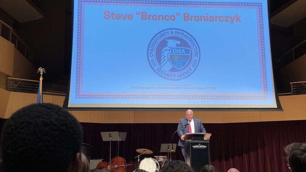 Steve ‘Bronco’ Broniarczyk, Protective Security Advisor of the U.S. Cybersecurity and Infrastructure Security Agency