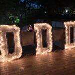 Three Lights in the shape of a 'D'