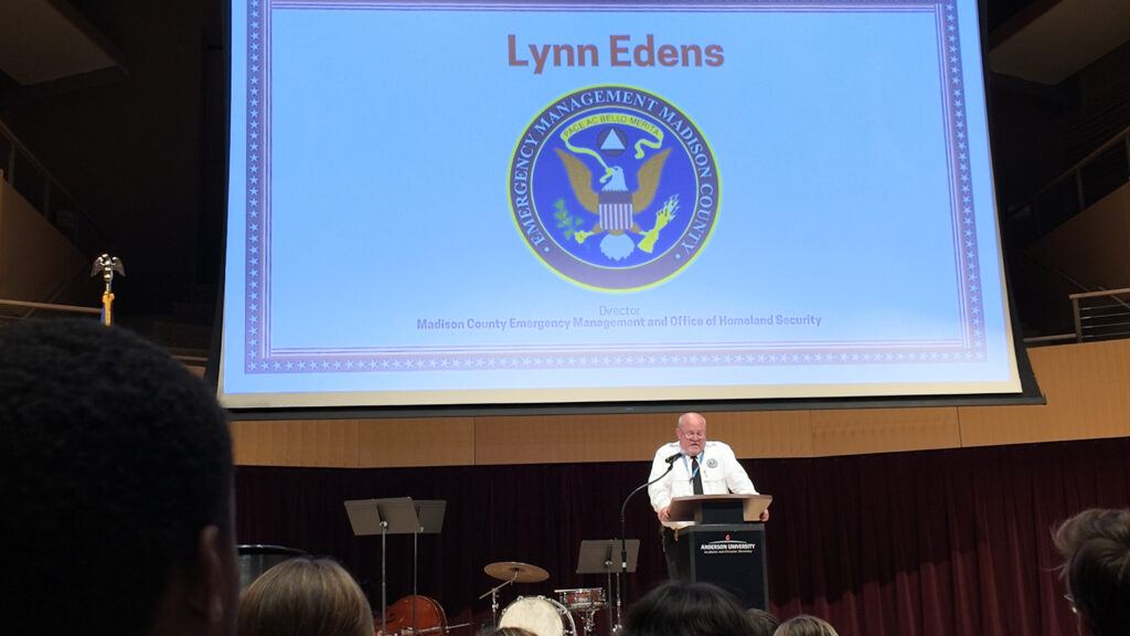 Madison County Emergency Management and Office of Homeland Security Director Lynn Edens