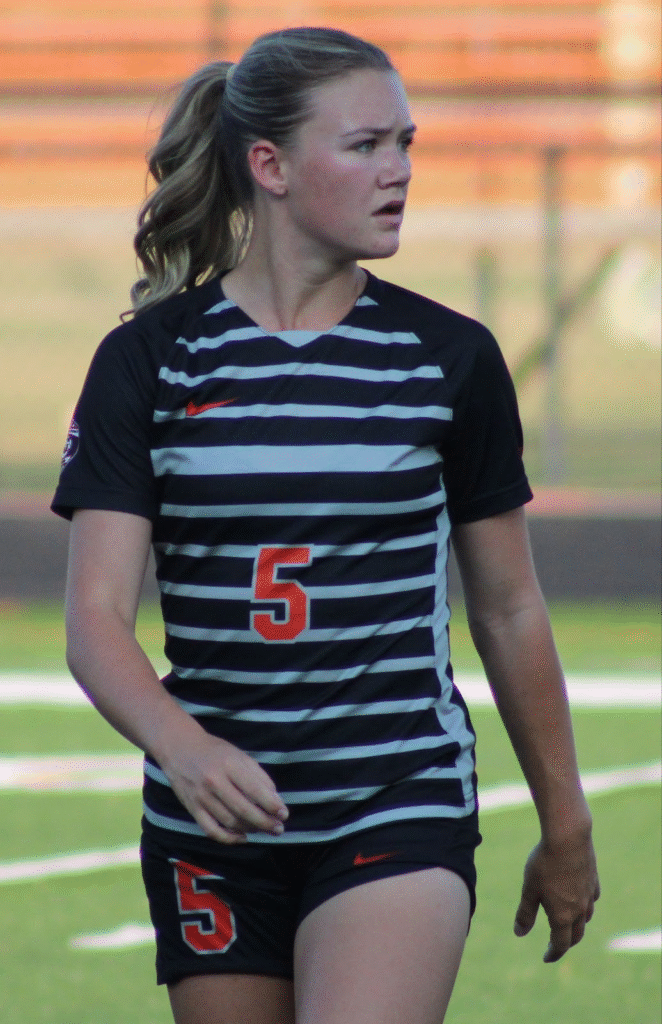 Mailee Cornette (5) on the field portrait