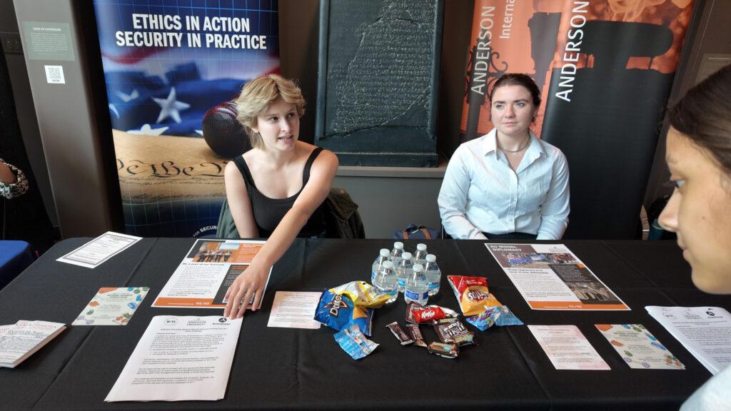 International relations stall at service fair hosted by two AU students